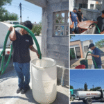 Realizaron Gobierno Municipal y COMAPA entrega de pipas de agua en Hacienda Las Bugambilias