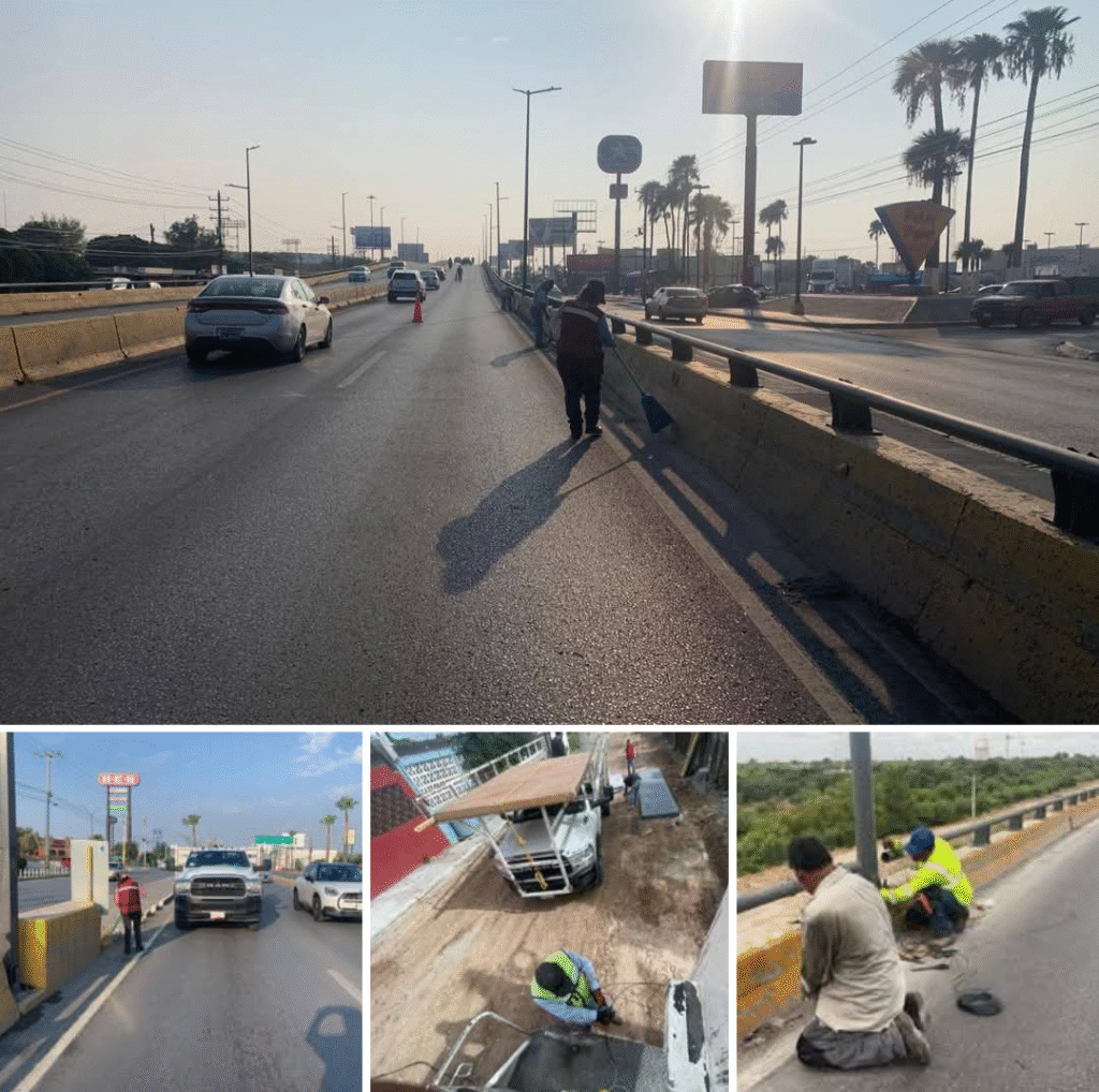 Imparable mantenimiento de infraestructura vial en Reynosa