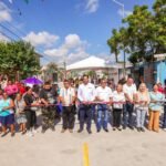 Inauguró Carlos Peña Ortiz pavimentación hidráulica en Villas de Esmeralda