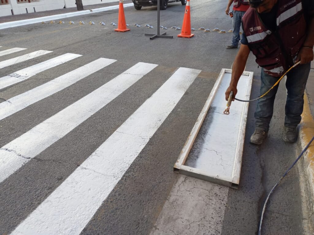 Seguridad vial con señalización peatonal en Reynosa: