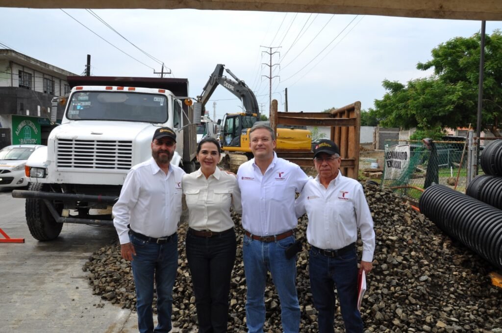Supervisaron Gobierno del Estado y Ayuntamiento de Tampico obras estratégicas para mejorar el sistema hidrosanitario municipal