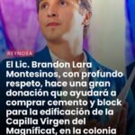Generosa donación hace Brando Lara para edificar Iglesia