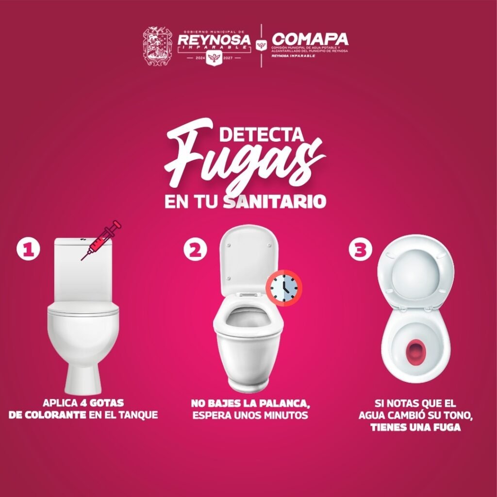 Recomienda COMAPA detectar fugas en el sanitario para evitar el desperdicio de agua
