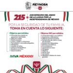 Colabora con la seguridad al celebrar la Independencia de México en Reynosa