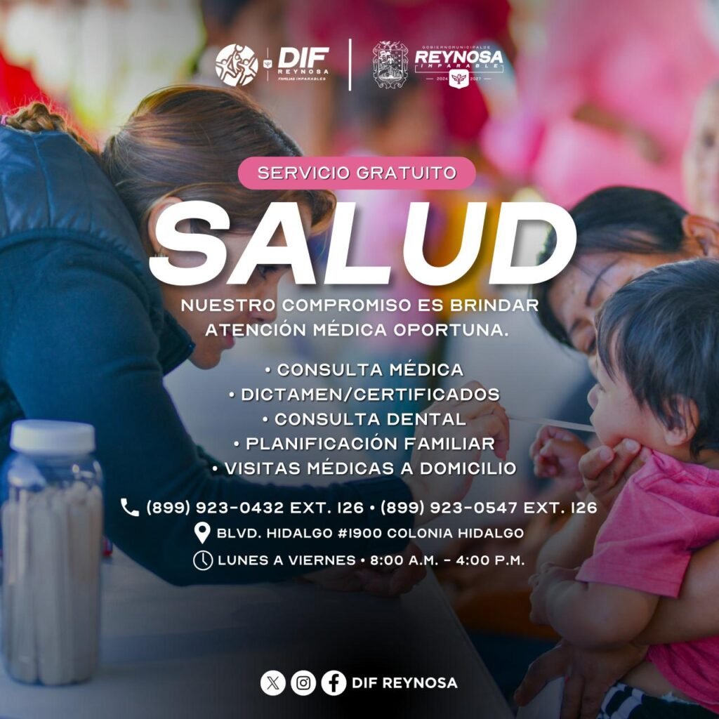 Brinda DIF-Reynosa servicios médicos gratuitos para las familias