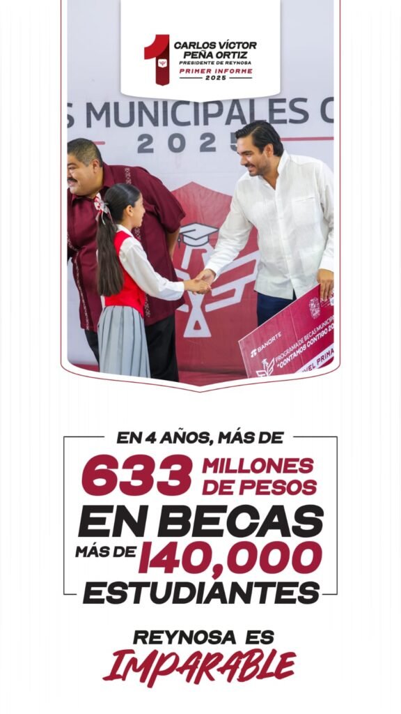 Con Becas Municipales por más de 633 MDP Reynosa es Imparable en educación