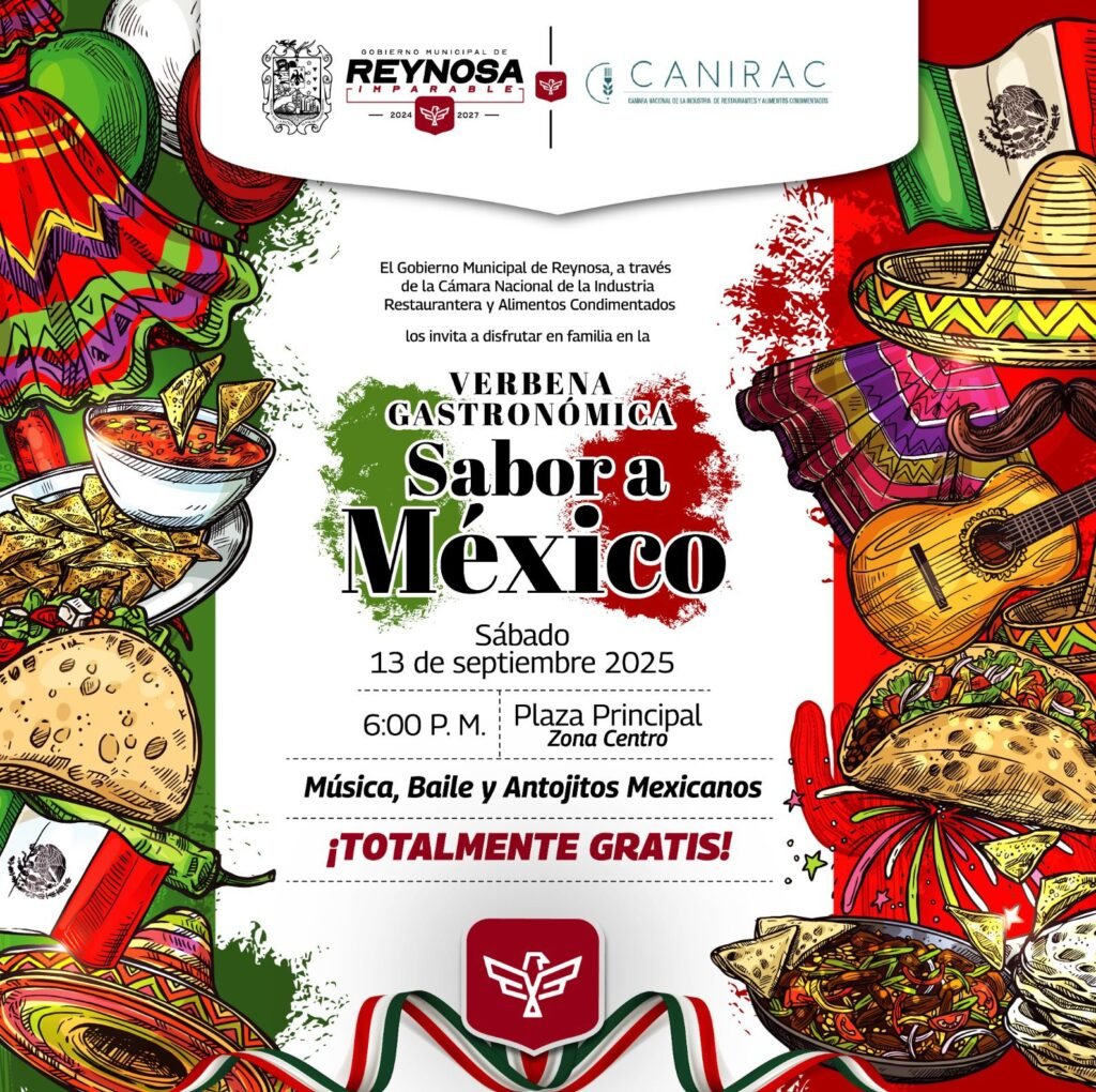 Asiste hoy a la verbena gastronómica con Sabor a México en la plaza principal
