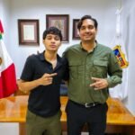 Presidente Carlos Peña Ortiz felicitó al joven boxeador Gerardo “El Bendito” Estopellán