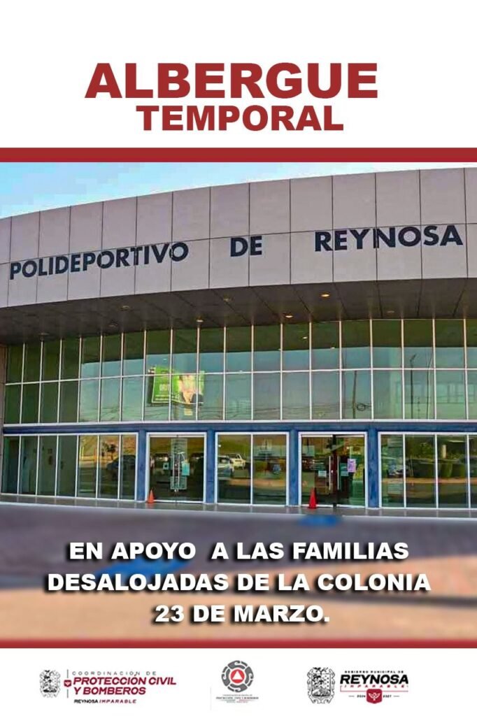 Listo Albergue Emergente en el Polideportivo para familias desalojadas