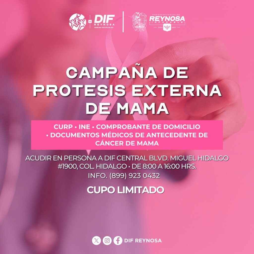 Fortalece DIF-Reynosa el cuidado de la salud femenina con campaña gratuita de prótesis
