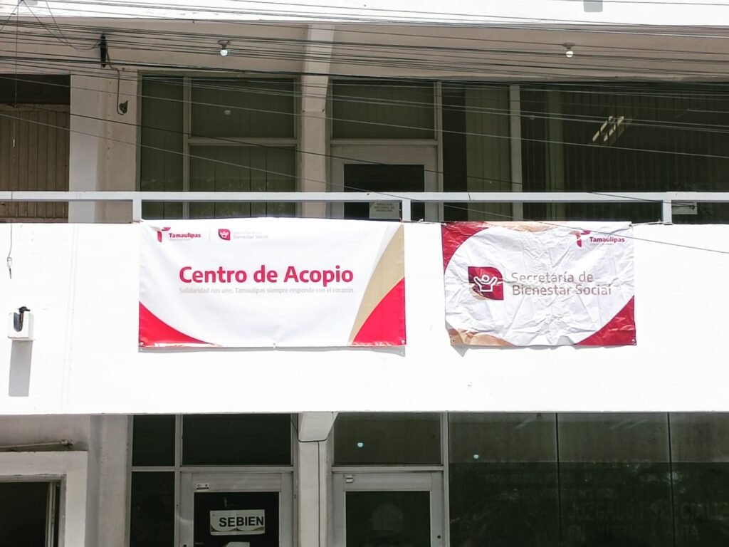Instaló Secretaría de Bienestar centro de acopio para damnificados