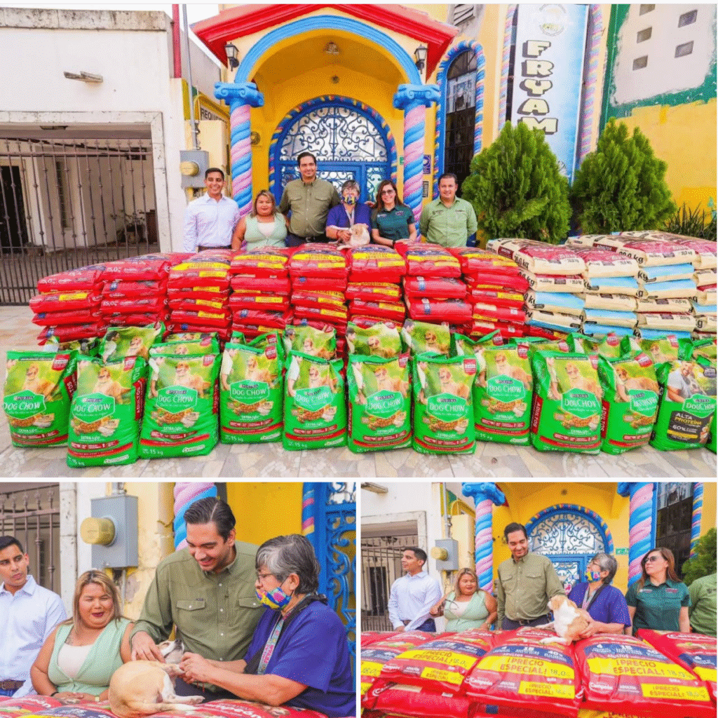 Entregó Carlos Peña Ortiz donativo para refugio de mascotas en Grupo Diez Reynosa