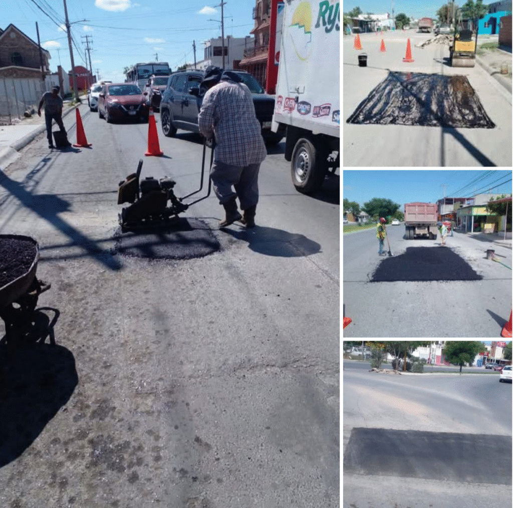 Rehabilitó vialidades la Secretaría de Servicios Públicos en Reynosa