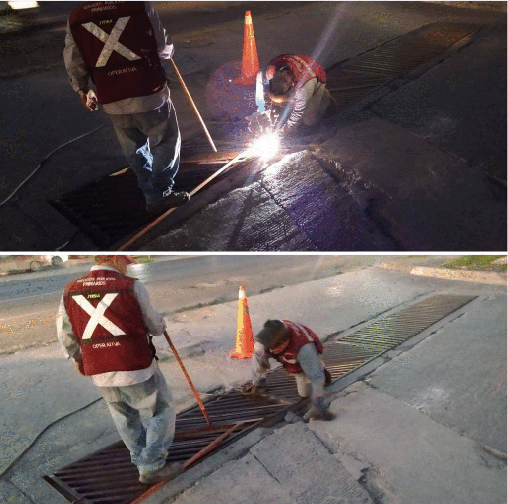 Reparó Servicios Públicos de Reynosa rejilla pluvial en Casa Bella