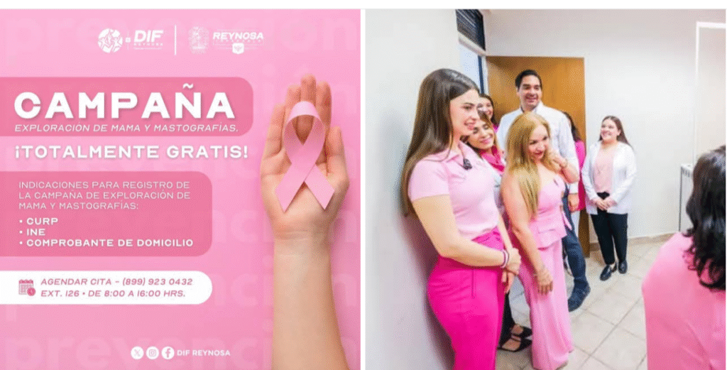 En mes rosa: DIF-Reynosa ofrece campaña de exploración y mastografías gratuitas