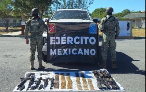 Aseguró Ejército Mexicano armas abandonadas