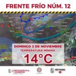 Traerá frente frío 12 ligero descenso en la temperatura y lluvia intermitente a Reynosa