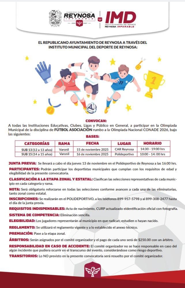 Invita Carlos Peña Ortiz a participar en la convocatoria de Fútbol CONADE 2026