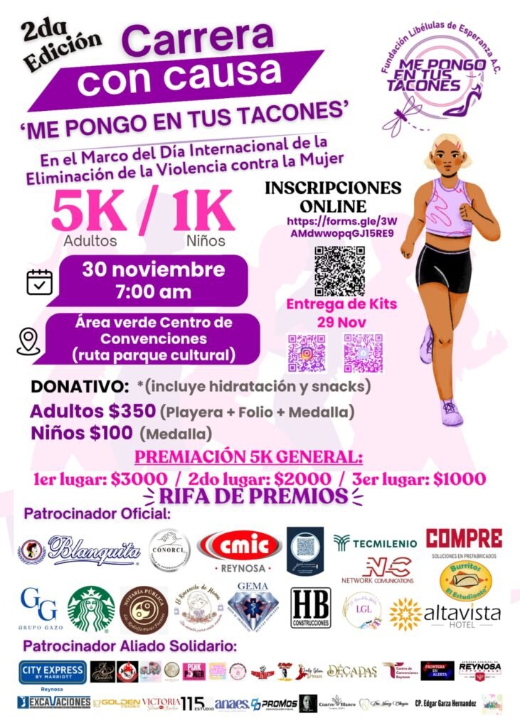 Apoya Gobierno de Reynosa la Carrera “Me Pongo En Tus Tacones”