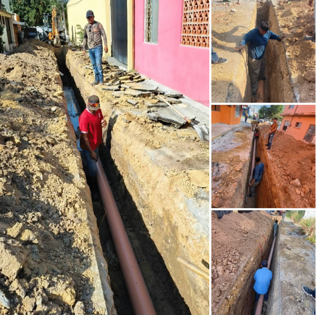 Trabaja COMAPA en la rehabilitación del sistema sanitario en la colonia Rodríguez