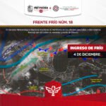 Frente Frío 18 vendrá con viento y lluvias