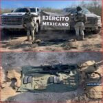 Guardia Nacional y Ejército Mexicano aseguranarmamento y vehículos en el municipio de Méndez