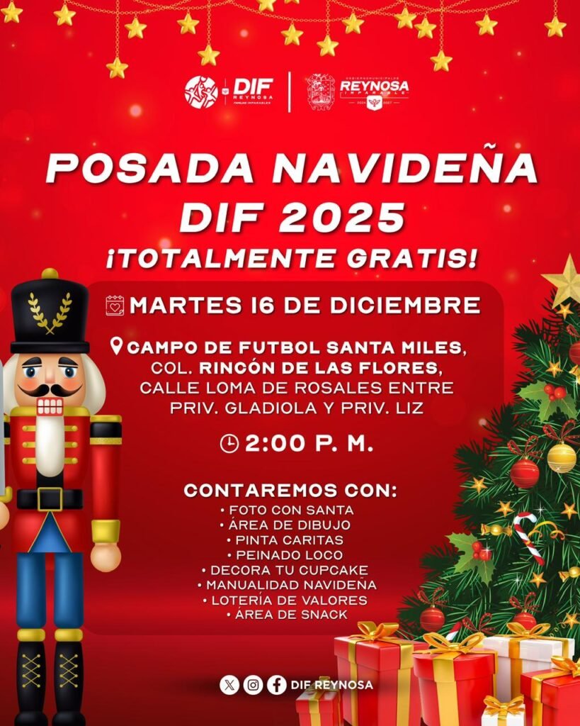 Posada Navideña DIF 2025 llegará a la colonia Rincón de las Flores