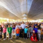 Disfrutaron familias de Reynosa Díaz, Posada Bienestar con Carlos Peña Ortiz