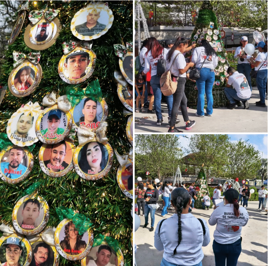 Marchan y colocan esferas al “Pino de la Esperanza”