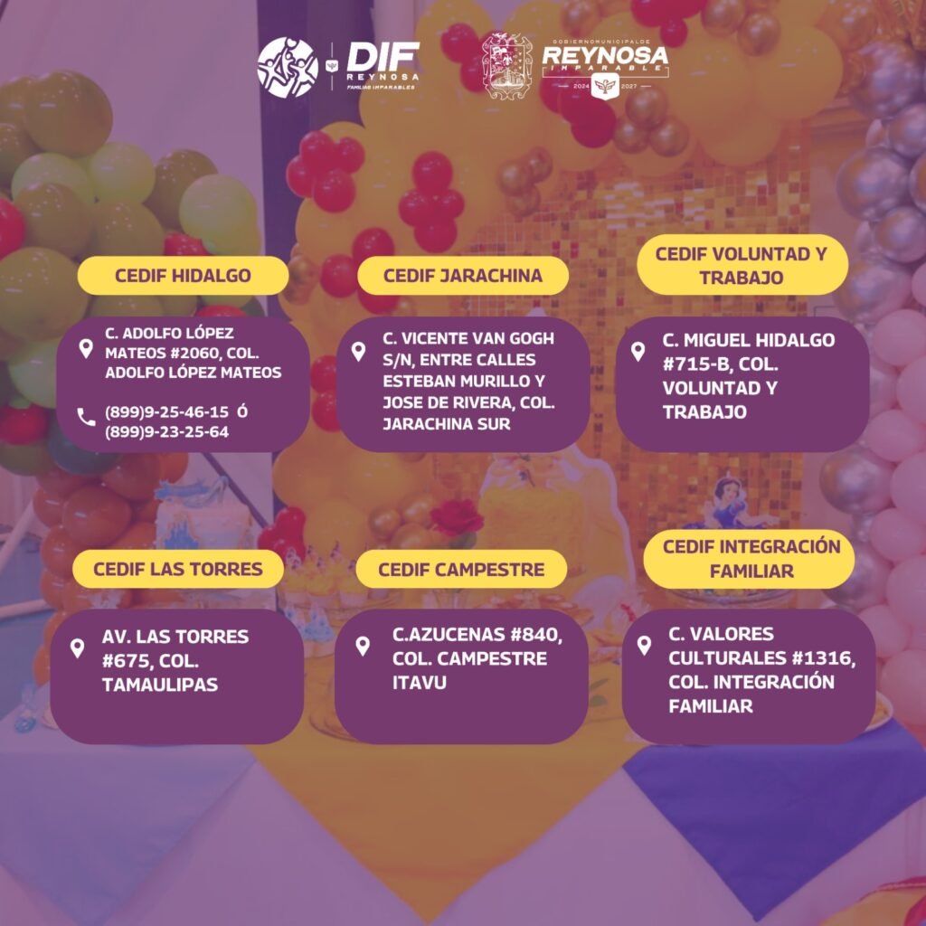 Cuenta DIF-Reynosa con atención a través de sus CEDIF en diversas colonias