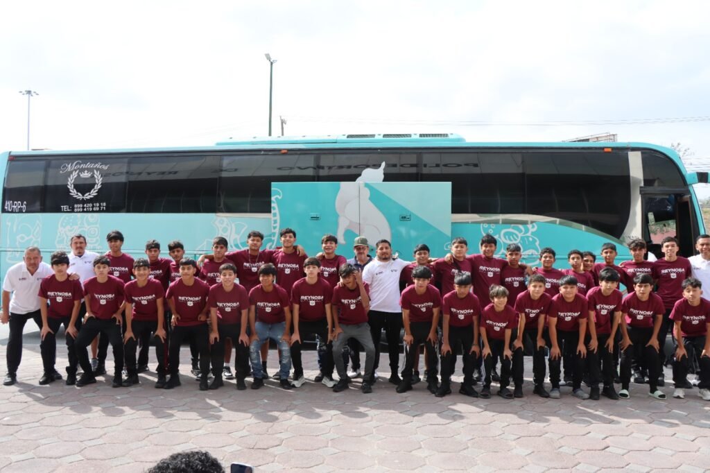 Viajan selecciones de fútbol a la Olimpiada Estatal con el apoyo del Gobierno de Reynosa