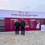 Supervisan secretarios de Seguridad y Obras Públicas construcción de Estaciones Seguras en la frontera