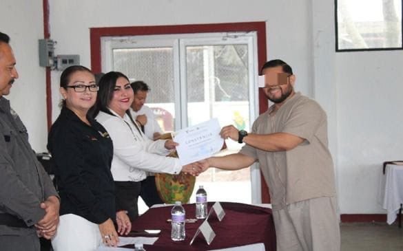 Reciben PPLs de CEDES Matamoros constancias por cursos de cuidado ambiental y salud emocional