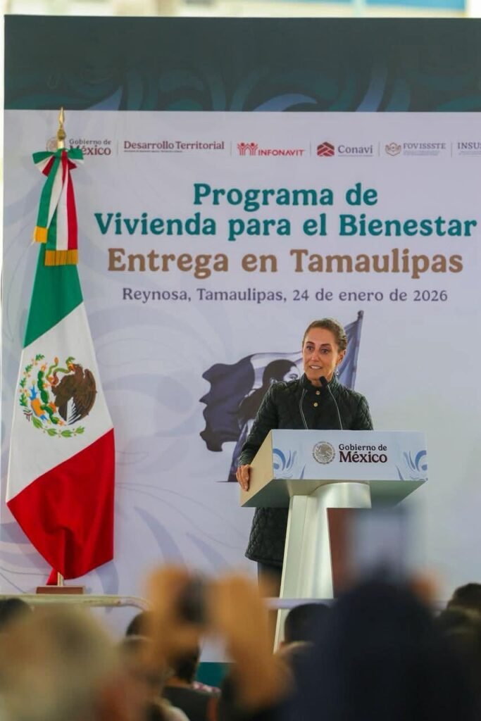 Encabezó Claudia Sheinbaum Pardo entrega de beneficios junto con Américo Villarreal Anaya y Carlos Peña Ortiz