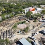Construye Gobierno de Tamaulipas cubierta sobre concha acústica del parque Siglo XXI en Victoria
