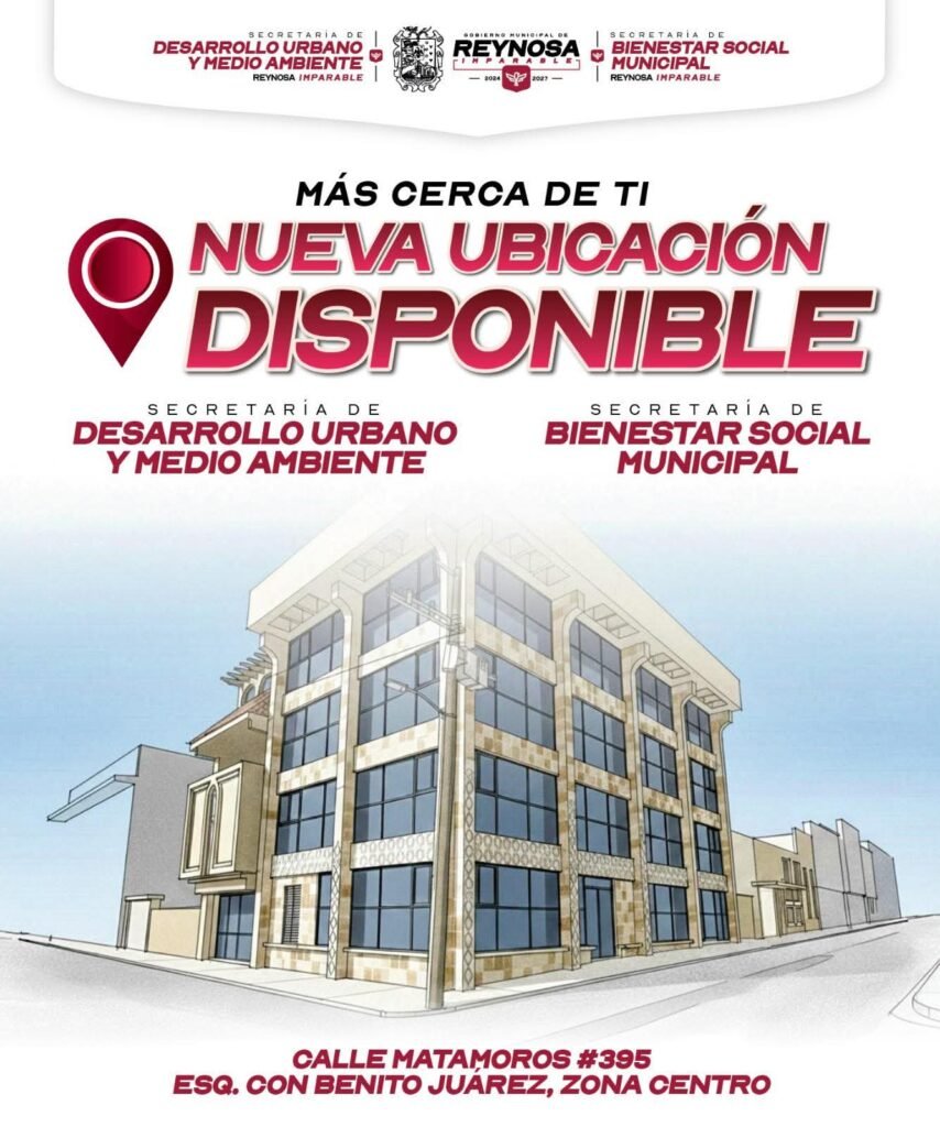 Atiende Bienestar Social de Reynosa en nueva ubicación de la Zona Centro