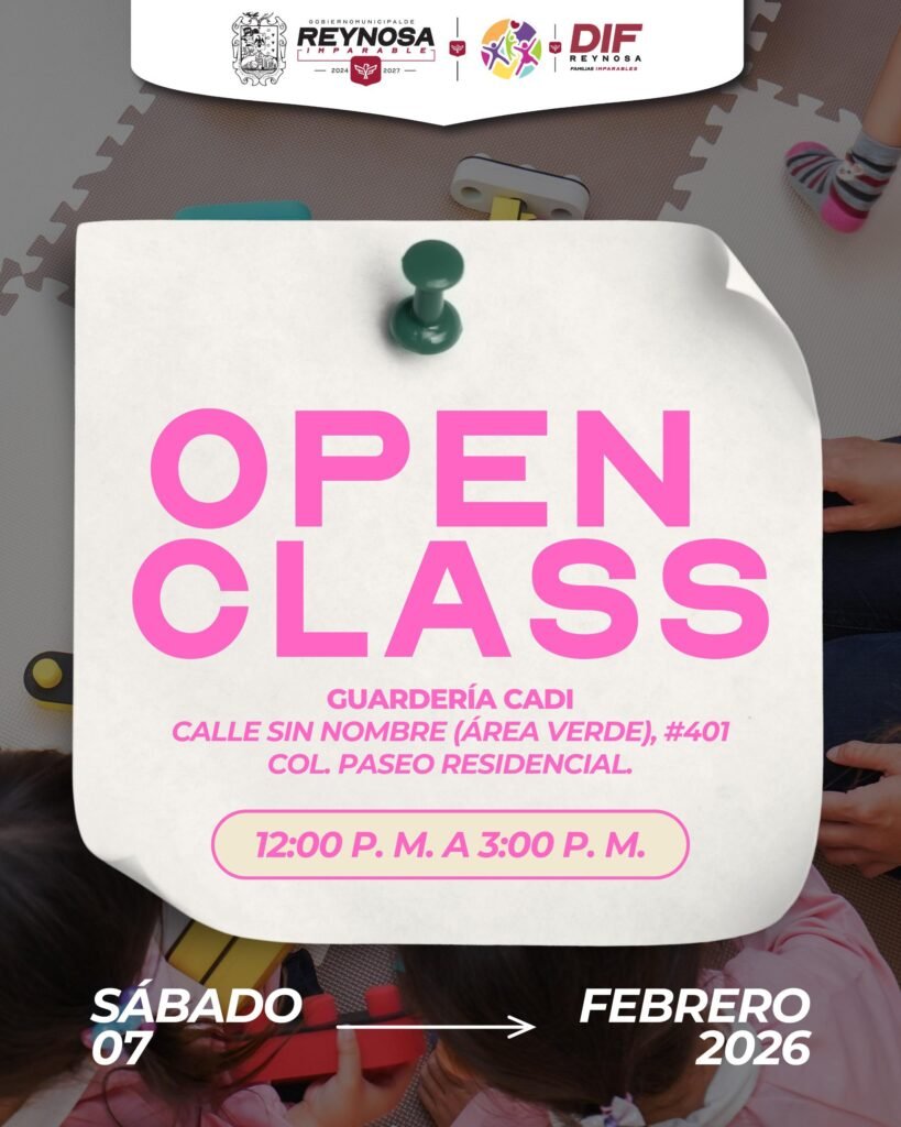 Invita DIF-Reynosa a Open Class en Guardería CADI