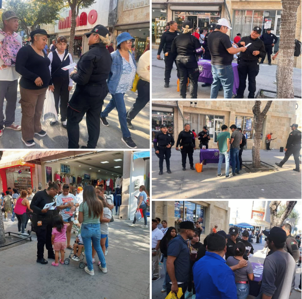 Implementa Guardia Estatal de Género campaña preventiva en zonas comerciales de Reynosa