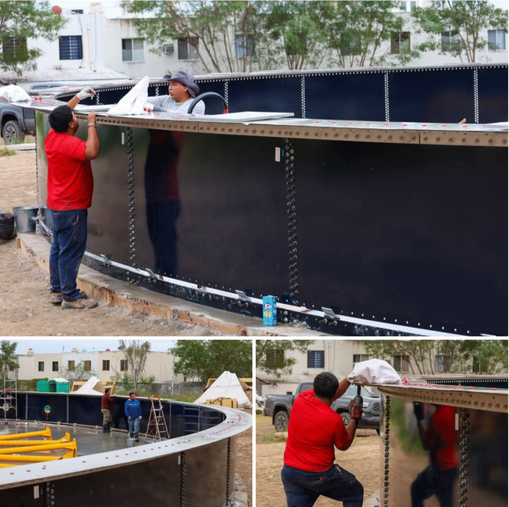 Avanzan trabajos de construcción del tanque cisterna en la Planta Potabilizadora Rancho Grande