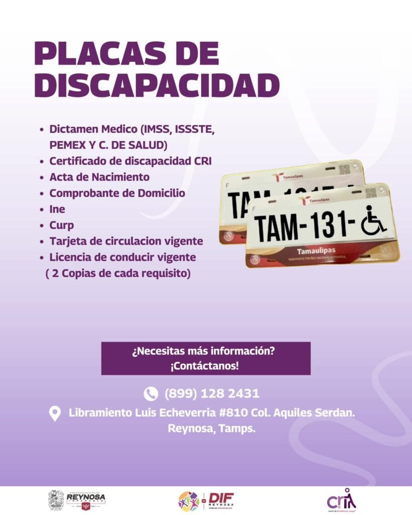 Ofrece DIF-Reynosa apoyo a familias con discapacidad