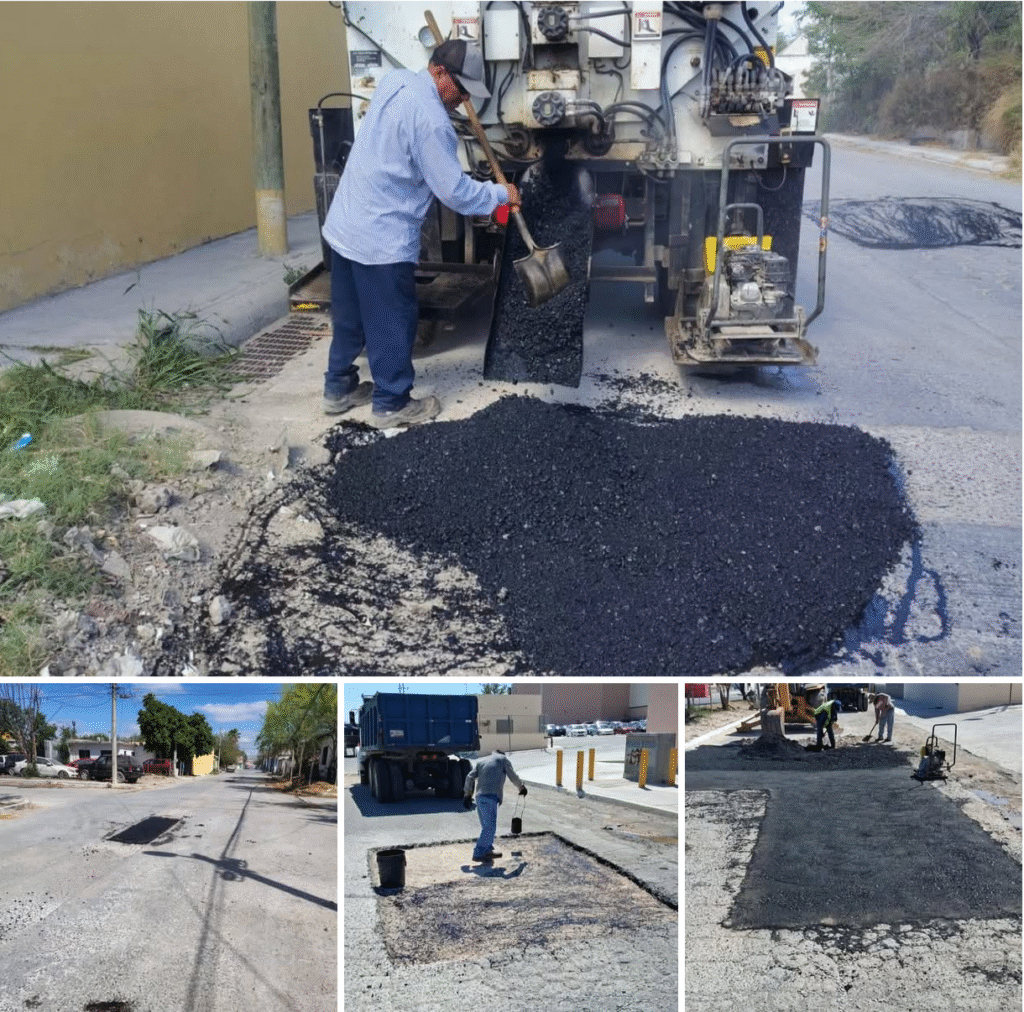 Reparó Gobierno de Reynosa vialidades en Jacinto López y Ampliación Puerta Grande