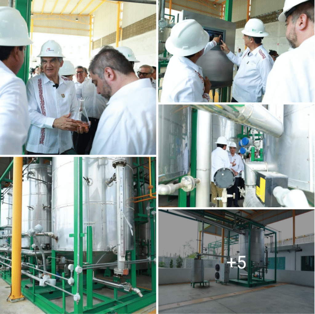 Gobernador constata avance de planta de combustibles alternativos en Altamira