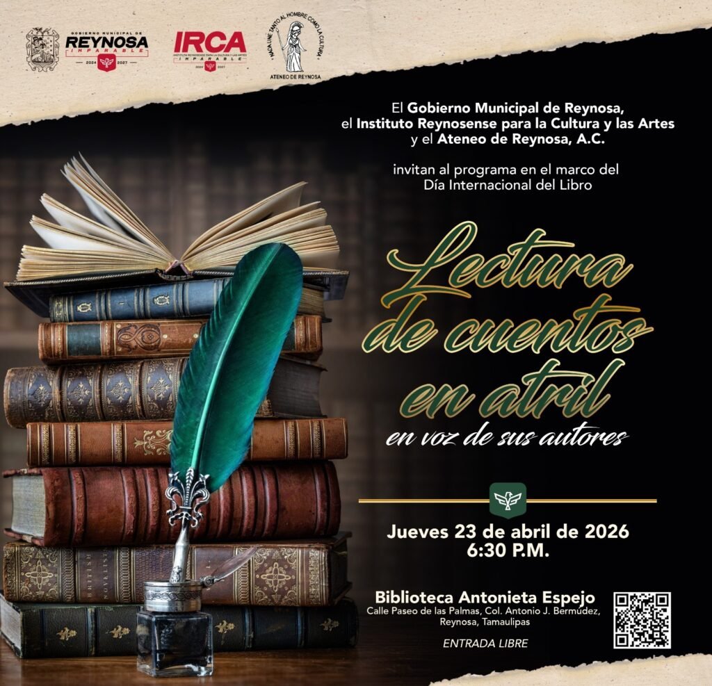Presenta hoy Gobierno de Reynosa encuentro literario de autores y lectores por Día Internacional del Libro