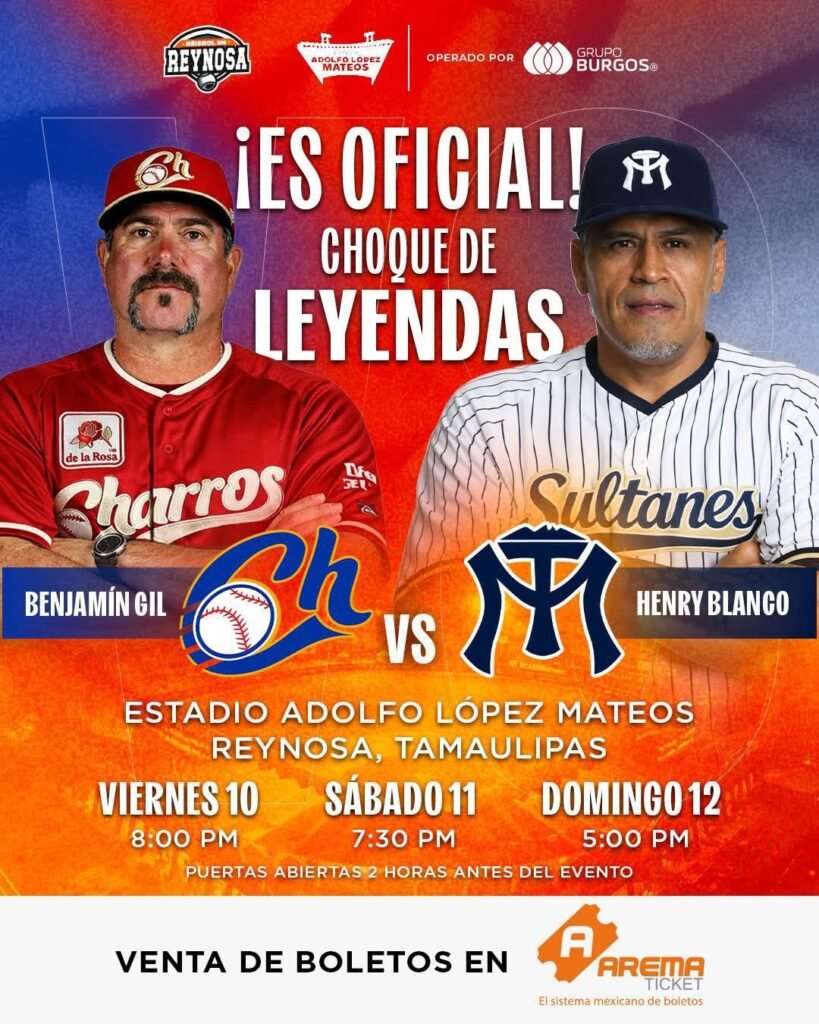 Invita Alcalde de Reynosa a la gran serie de beisbol Charros de Jalisco vs Sultanes de Monterrey