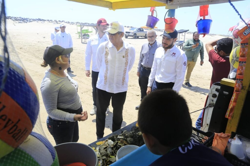 Constatan Américo y titular de la Sedatu obras de urbanización en el Puerto del Norte en Matamoros