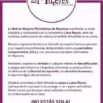 Respalda Red de Mujeres Periodistas de Reynosa a reportera Laiza Reyna