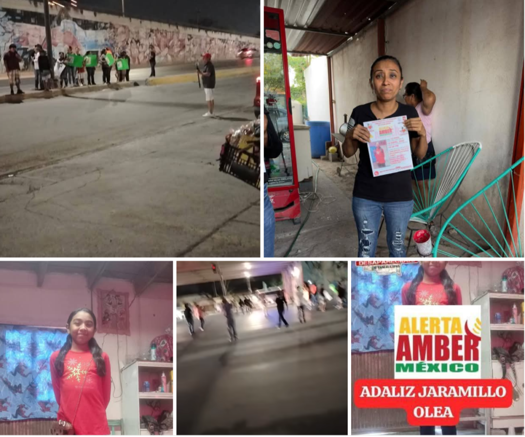 Desaparición de niña desata bloqueo y exigencia de justicia en Reynosa