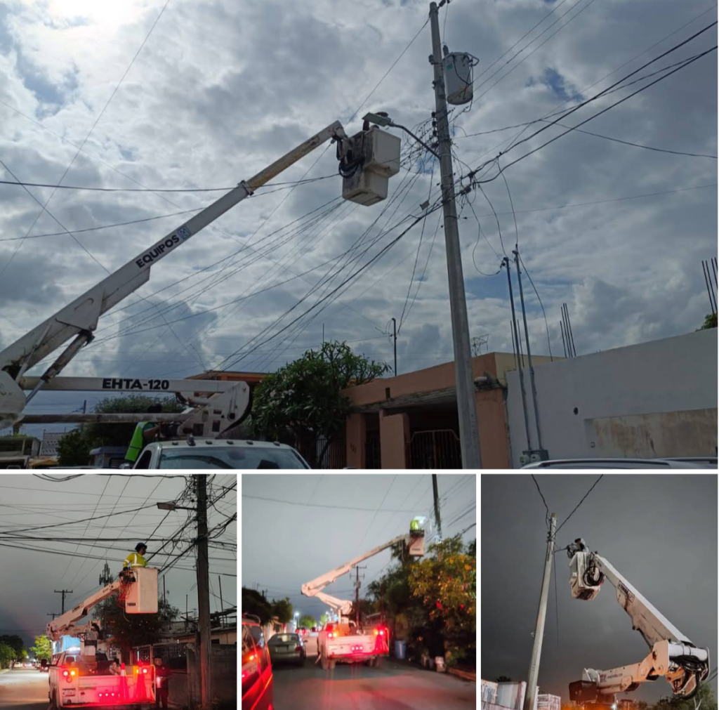 Reforzó Gobierno del Alcalde Carlos Peña Ortiz alumbrado público mediante jornada nocturna