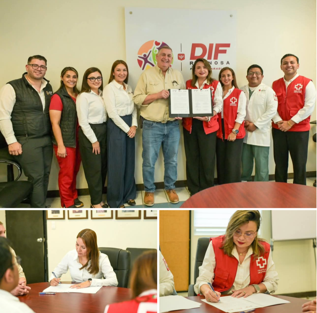DIF Reynosa y Cruz Roja firman convenio para apoyar a sectores vulnerables