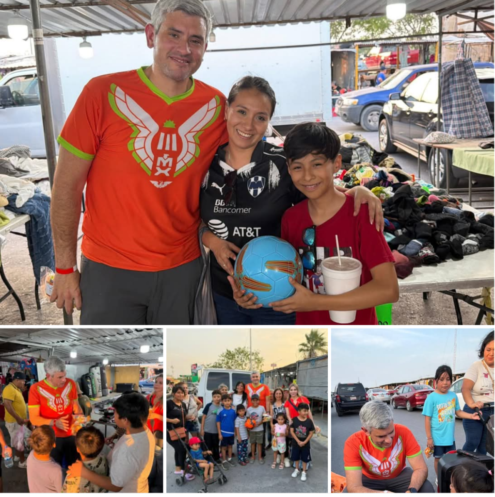 Celebra Juan Carlos Zertuche el diputado naranja a niñas y niños de Reynosa en Tianguis de Puerta del Sol